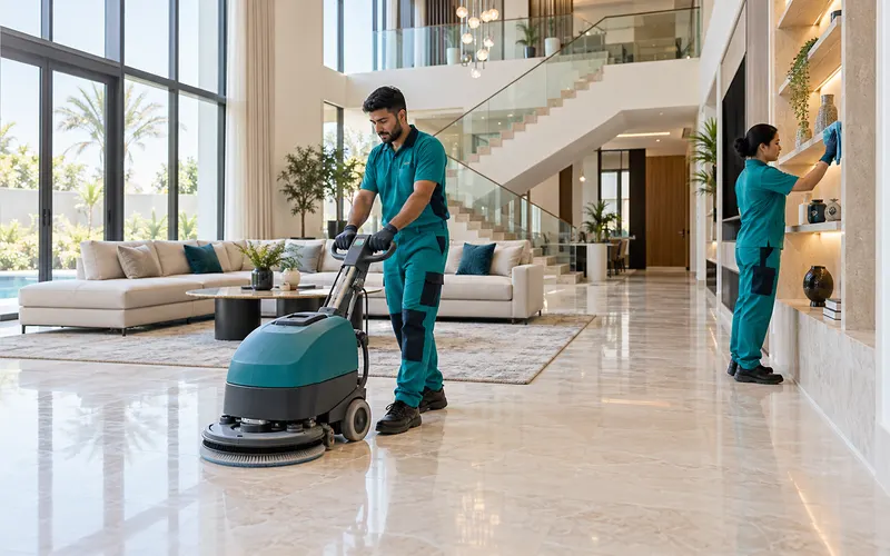 Illustrative professional property cleaning for the Dubai service collection